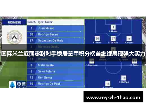 国际米兰近期零封对手稳居意甲积分榜首继续展现强大实力 国际米兰近期零封对手稳居意甲积分榜首继续展现强大实力